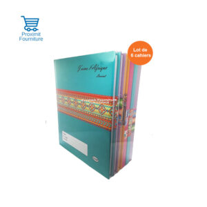 Lot-de-6-cahiers-cartonnes-de-200-pages-j-aime-l-Afrique-