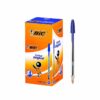 Boite de 50 stylos à bille pointe medium-Bic cristal original couleur bleu