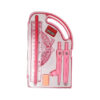 Boite géométrique en plastique couleur rose