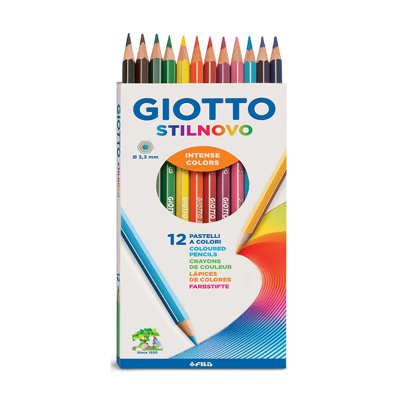 Coffret de 12 crayons de couleurs STILNOVO GIOTTO