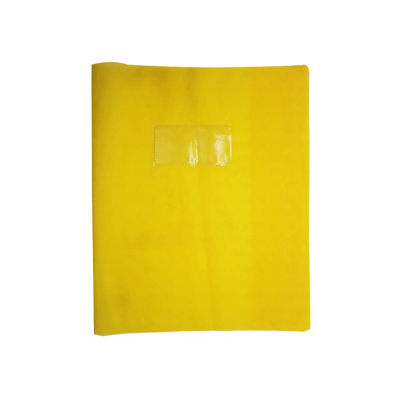 Protège-Cahier En PVC Jaune - Format 24x32 Cm - Épaisseur 18/100ème - Avec Porte-Étiquette Et Étiquette - Série Picto