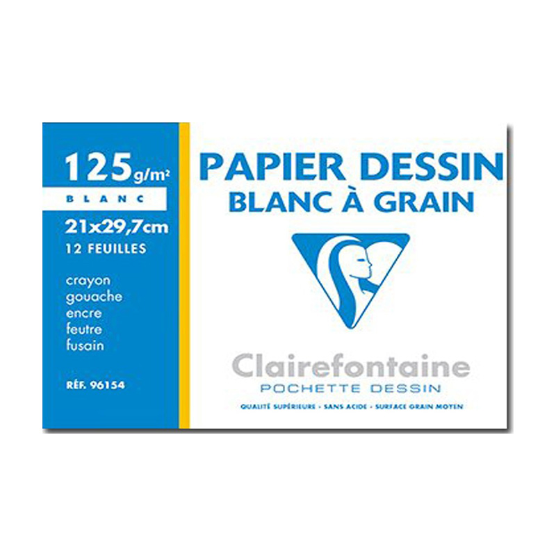 Clairefontaine lot 2 pochettes papier canson A4