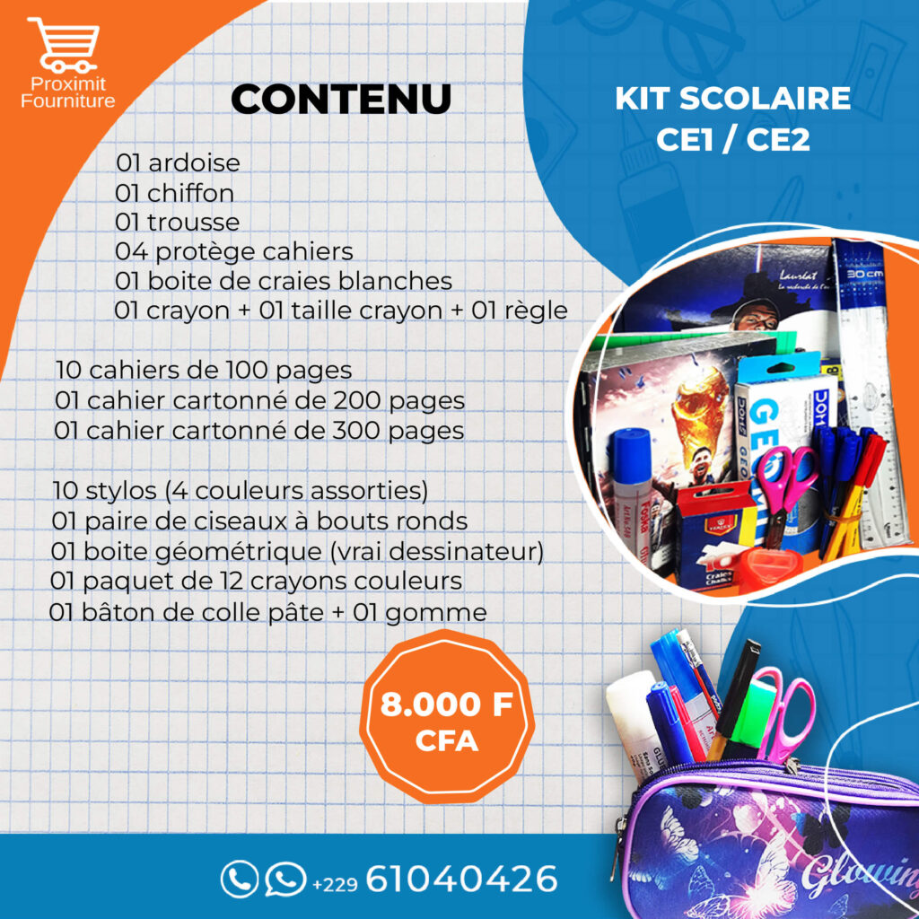 Kit Scolaire CE2 Livraison Cotonou Parakou B nin Proximit Fourniture