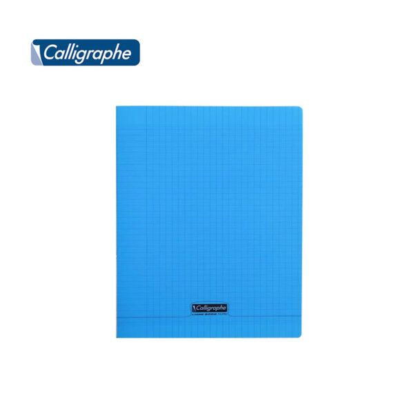 Cahier-96-pages-17x22-seyes-couverture-Polypro-Calligraphe-ligne-8000-bleu