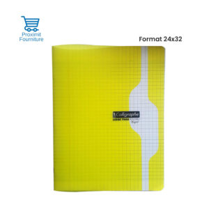 Cahier-288-pages-24-x32-Grands-carreaux-couverture-plastique-Ligne-7000-Calligraphe