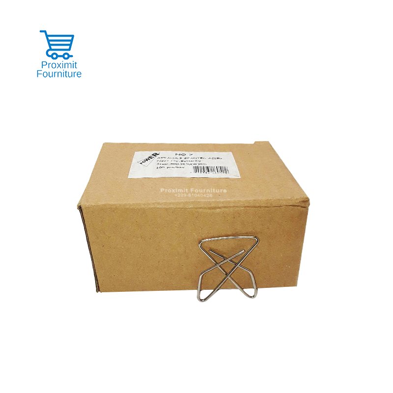 Boite de 100 attaches géantes croisées en acier 40x30mm-Power ...
