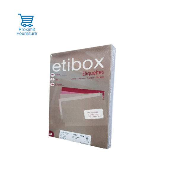 Carton de 2400 étiquettes auto-adhésives prédécoupées 70x35 mm-Ref 119750-Etibox
