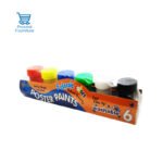Pack-de-six-peinture-lavable-poster-paints Pack de 6 boites de peintures lavables avec pinceau-Poster paints